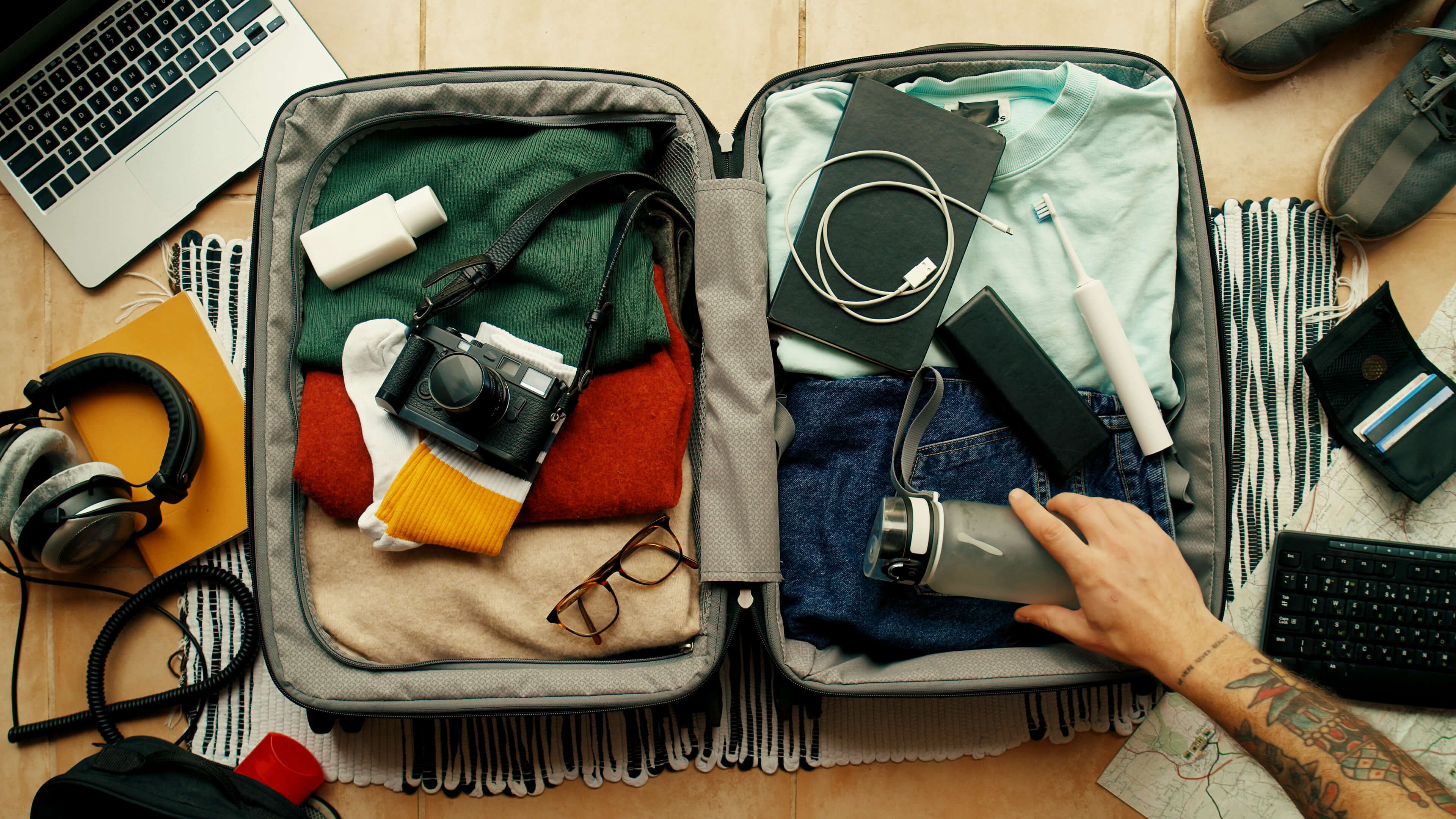 packing luggage