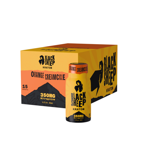 orange creamcicle mastercase of 15 kratom shots
