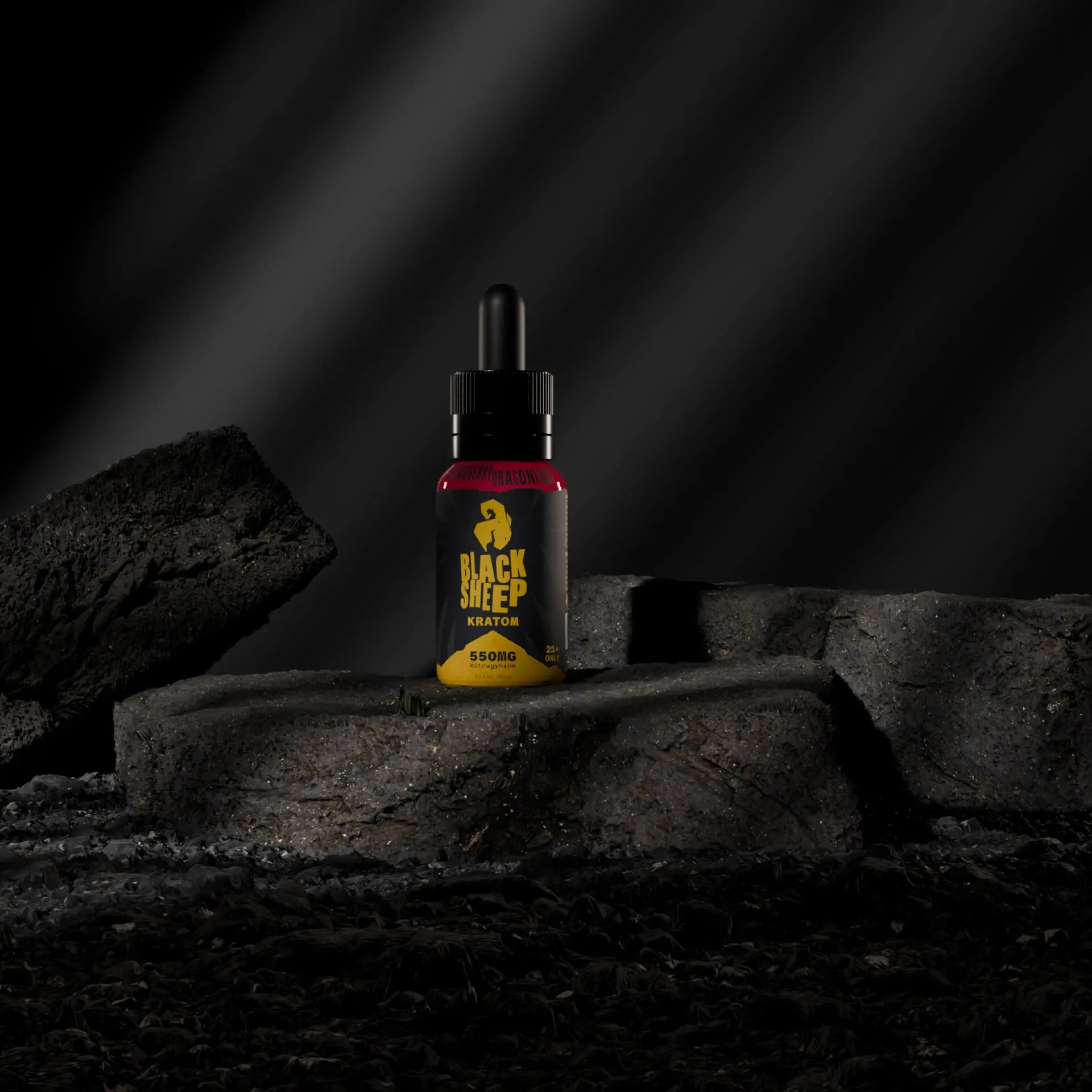 tincture in black room